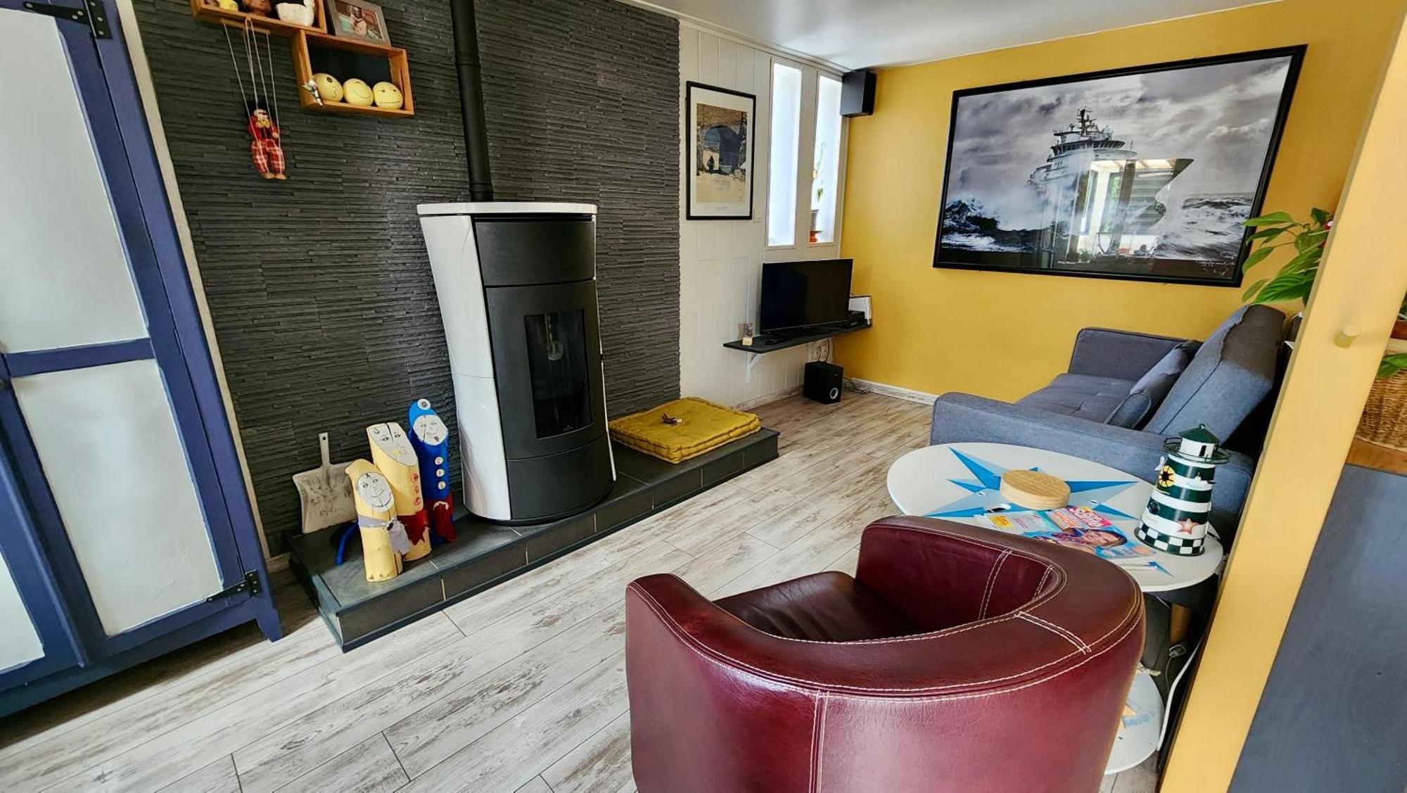 La Petite Maison En Bois Bleue Quiberville Kültér fotó